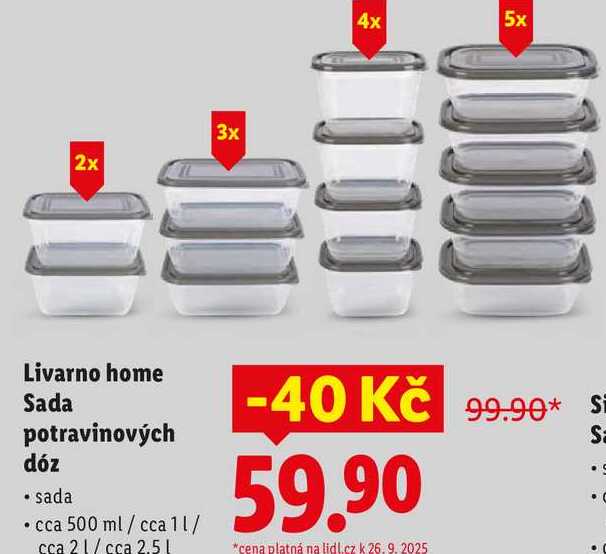 Livarno home Sada potravinových dóz