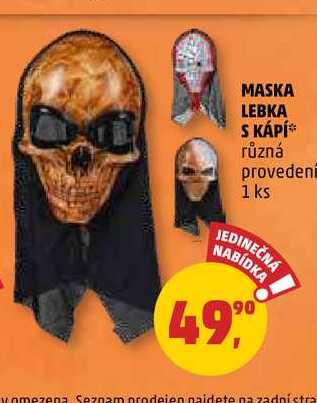 MASKA LEBKA S KÁPĺ, 1 ks