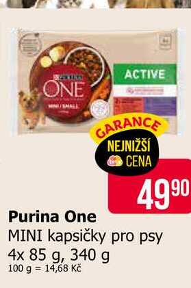 Purina One kapsičky pro psy 4x 85 g, 340 g