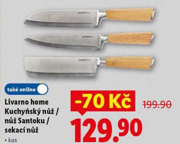 Livarno home Kuchyňský nůž/nůž Santoku/sekací nůž