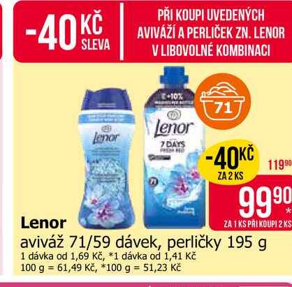 Lenor Unstoppables Vonné Perličky 195g, vybrané druhy