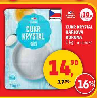 CUKR KRYSTAL KARLOVA KORUNA, 1 kg 