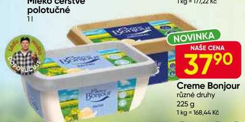 Creme Bonjour různé druhy 225 g v akci