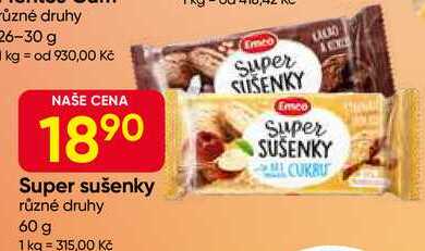 Emco Super sušenky 60g, vybrané druhy