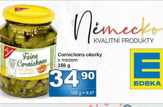 Cornichons okurky s medem 350 g 
