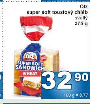 Ölz super soft toustový chléb světlý 375 g 