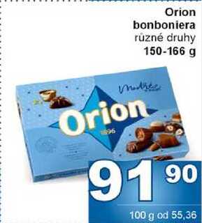 Orion bonboniera různé druhy 150-166 g