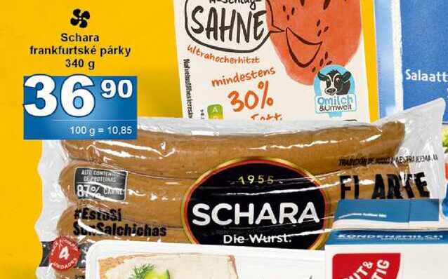 Schara frankfurtské párky 340 g 