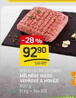 MĚLNĚNÉ MASO VEPŘOVÉ A HOVĚZÍ 600 g 