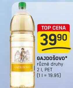 GAJDOŠOVO různé druhy 2l, PET 