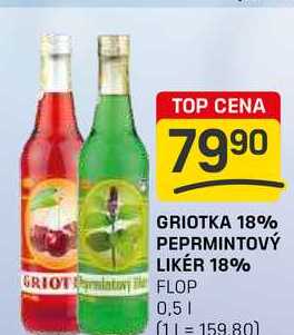 PEPRMINTOVÝ LIKER 18% FLOP 0,5l