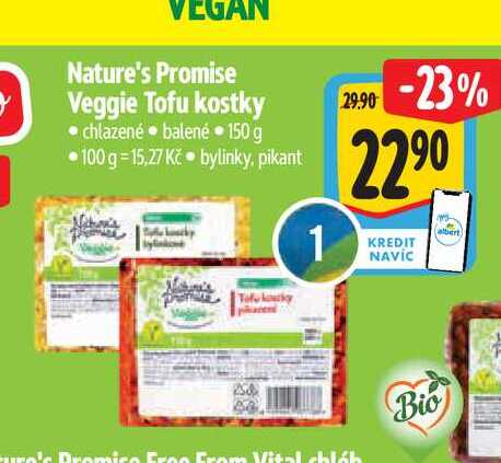   Nature's Promise Veggie Tofu kostky 150 g