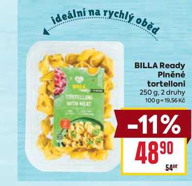 BILLA Ready Plněné tortelloni 250 g