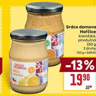 Srdce domova Hořčice kremžská, plnotučná 350 g