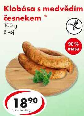 Klobása s medvědím česnekem, 100 g