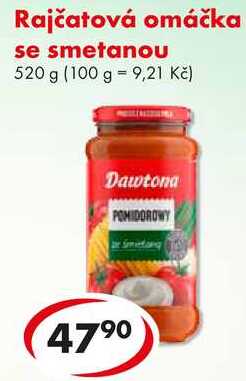 Rajčatová omáčka se smetanou, 520 g 