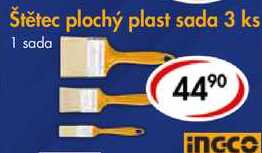 Štětec plochý plast, sada 3 ks