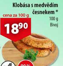 Klobása s medvědím česnekem, 100 g 