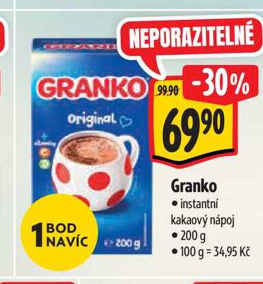  Granko  instantní kakaový nápoj  200 g 