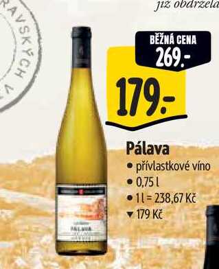  Pálava přívlastkové víno  0,75 l