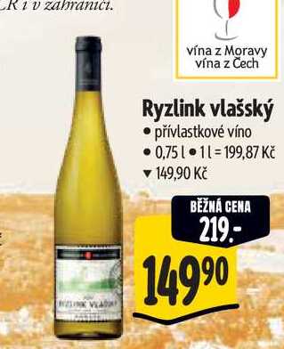 Ryzlink vlašský 0,75 l