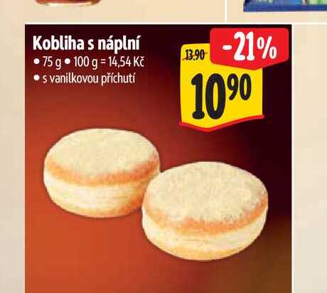 Kobliha s náplní  75 g 