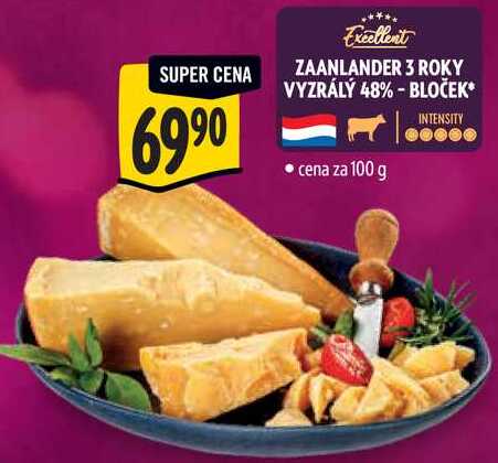 ZAANLANDER 3 ROKY VYZRÁLÝ 48%-BLOČEK, cena za 100 g
