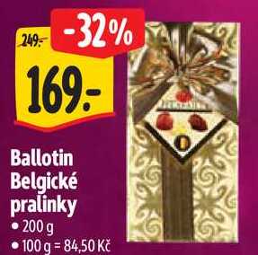 Ballotin Belgické pralinky, 200 g