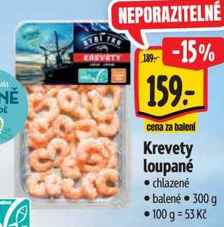 Krevety loupané, 300 g