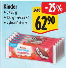 Kinder, 5x 28 g