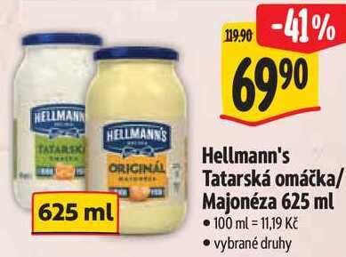 Hellmann's Tatarská omáčka/Majonéza, 625 ml 