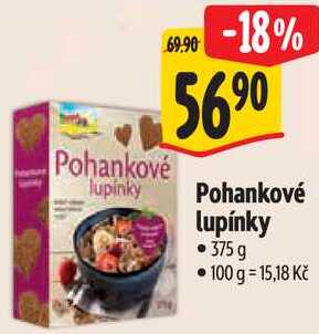 Pohankové lupínky, 375 g