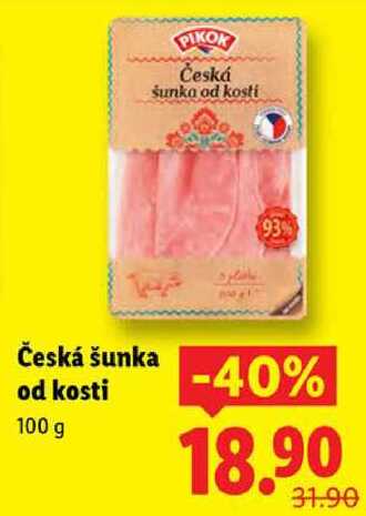 Česká šunka od kosti, 100 g