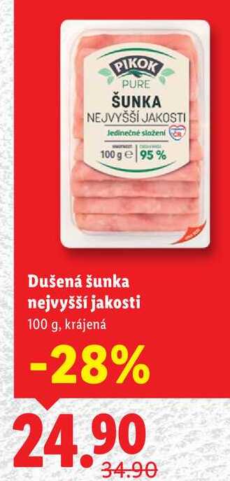Dušená šunka nejvyšší jakosti, 100 g