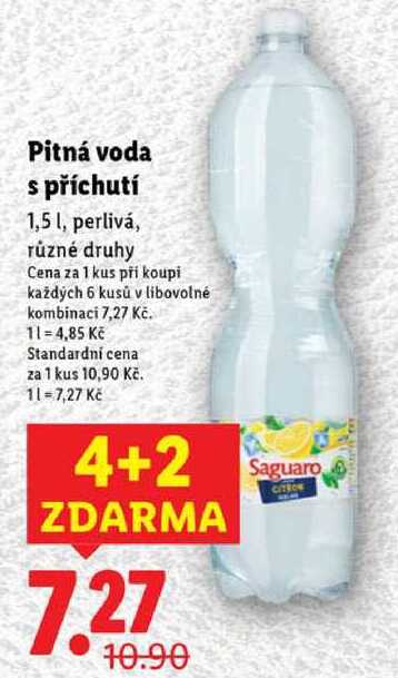 Pitná voda s příchutí, 1,5 l