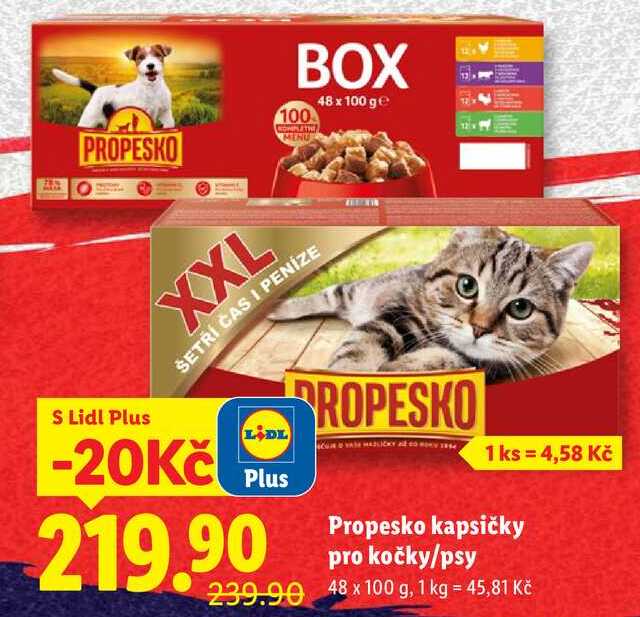 Propesko kapsičky pro kočky/psy, 48x 100 g