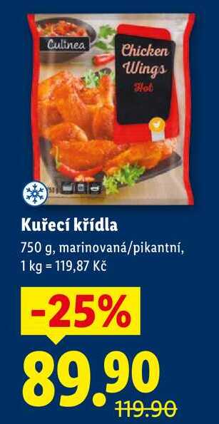 Kuřecí křídla, 750 g