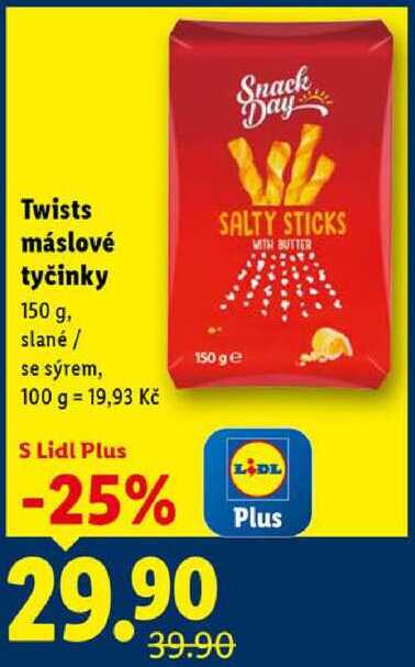 Twists máslové tyčinky, 150 g