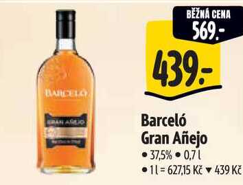 Barceló Gran Añejo, 0,7 l 