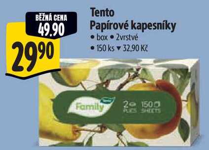 Tento Papírové kapesníky, 150 ks