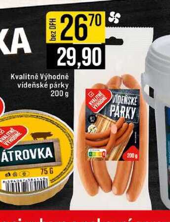 Kvalitně Výhodně Vídeňské párky 200 g 