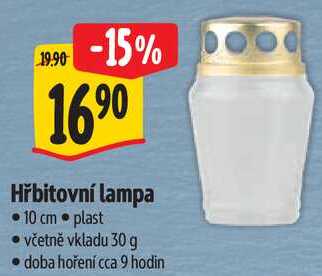 Hřbitovní lampa, 30 g