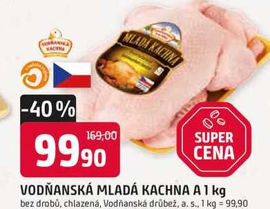 VODŇANSKÁ MLADÁ KACHNA A 1kg bez drobů, chlazená, 1kg