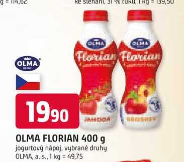 OLMA FLORIAN 400 g jogurtový nápoj