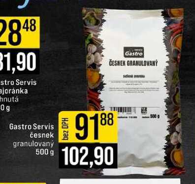 Gastro Servis česnek granulovaný 500 g 