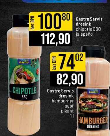 Gastro Servis dresink chipotle BBQ / jalapeño 1 l