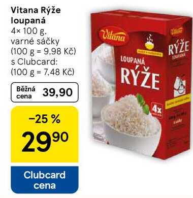 Vitana Rýže loupaná, 4× 100 g