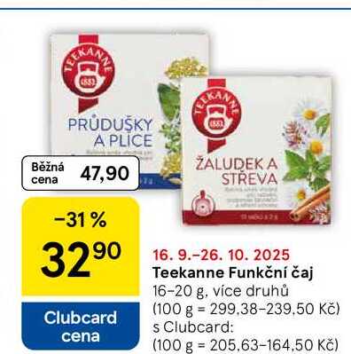Teekanne Funkční čaj, 16-20 g, více druhů 