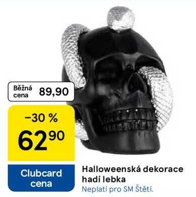 Halloweenská dekorace hadi lebka 