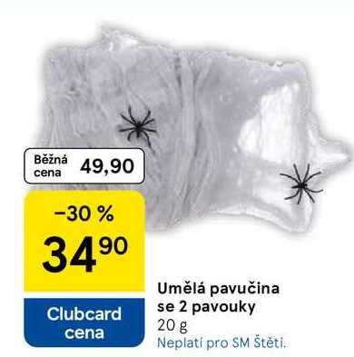 Umělá pavučina se 2 pavouky, 20 g 